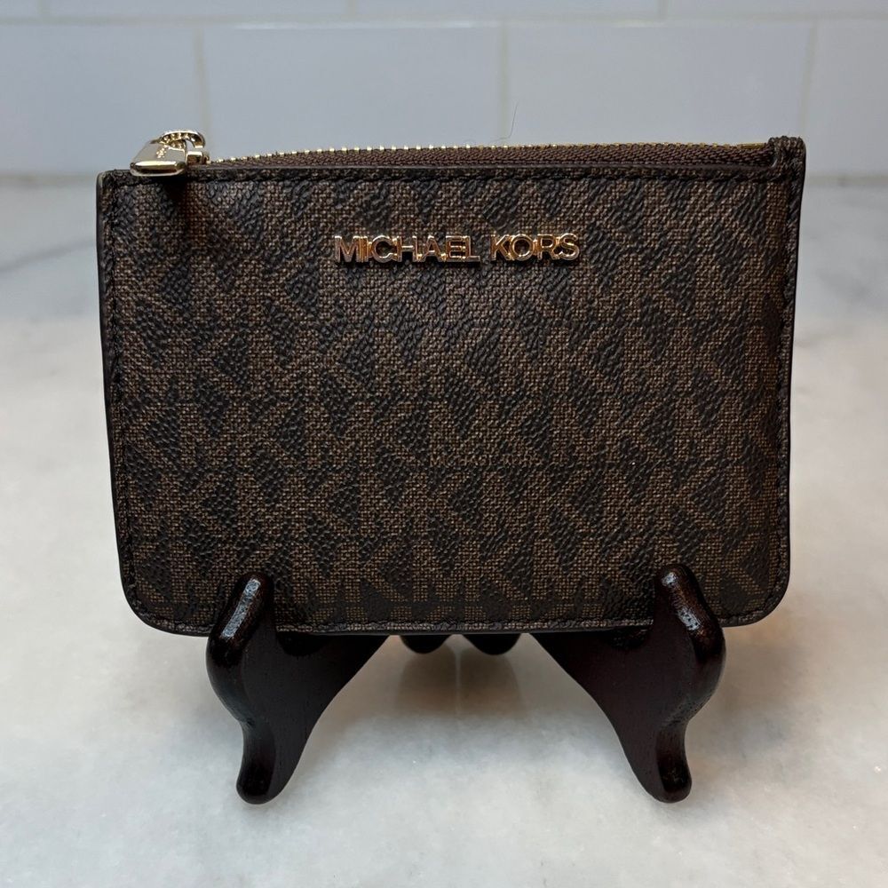 Michael Kors Wristlet Wallet Keychain Signature Logo MK Card Holder Key Chain